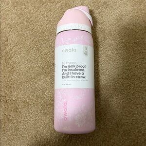 Owala Pink Insulated Water Bottle with Straw